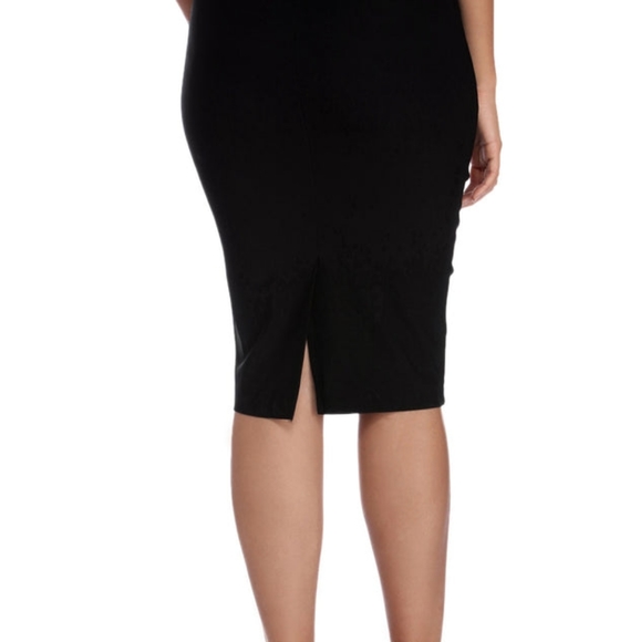 Black Pencil Skirt Below Knee Size Medium - Picture 3 of 5